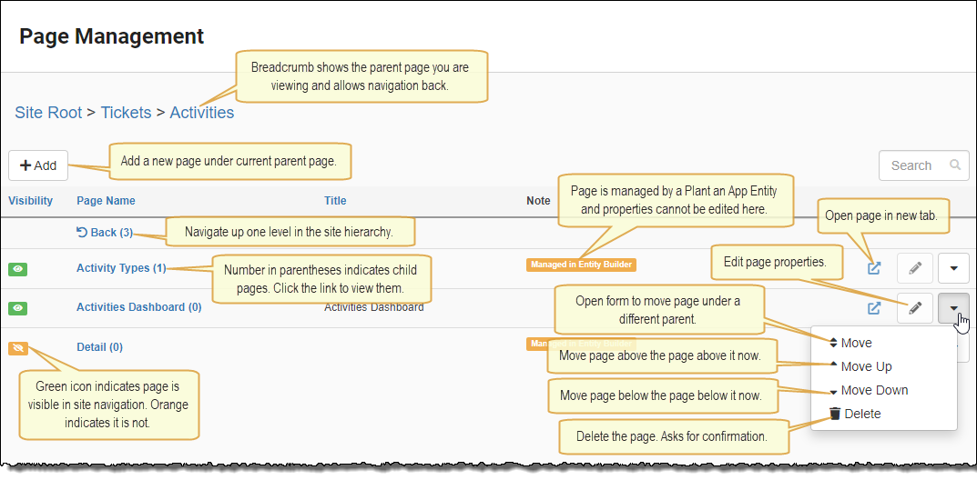 Page Management Overview