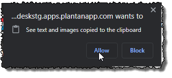 Clipboard Access Request